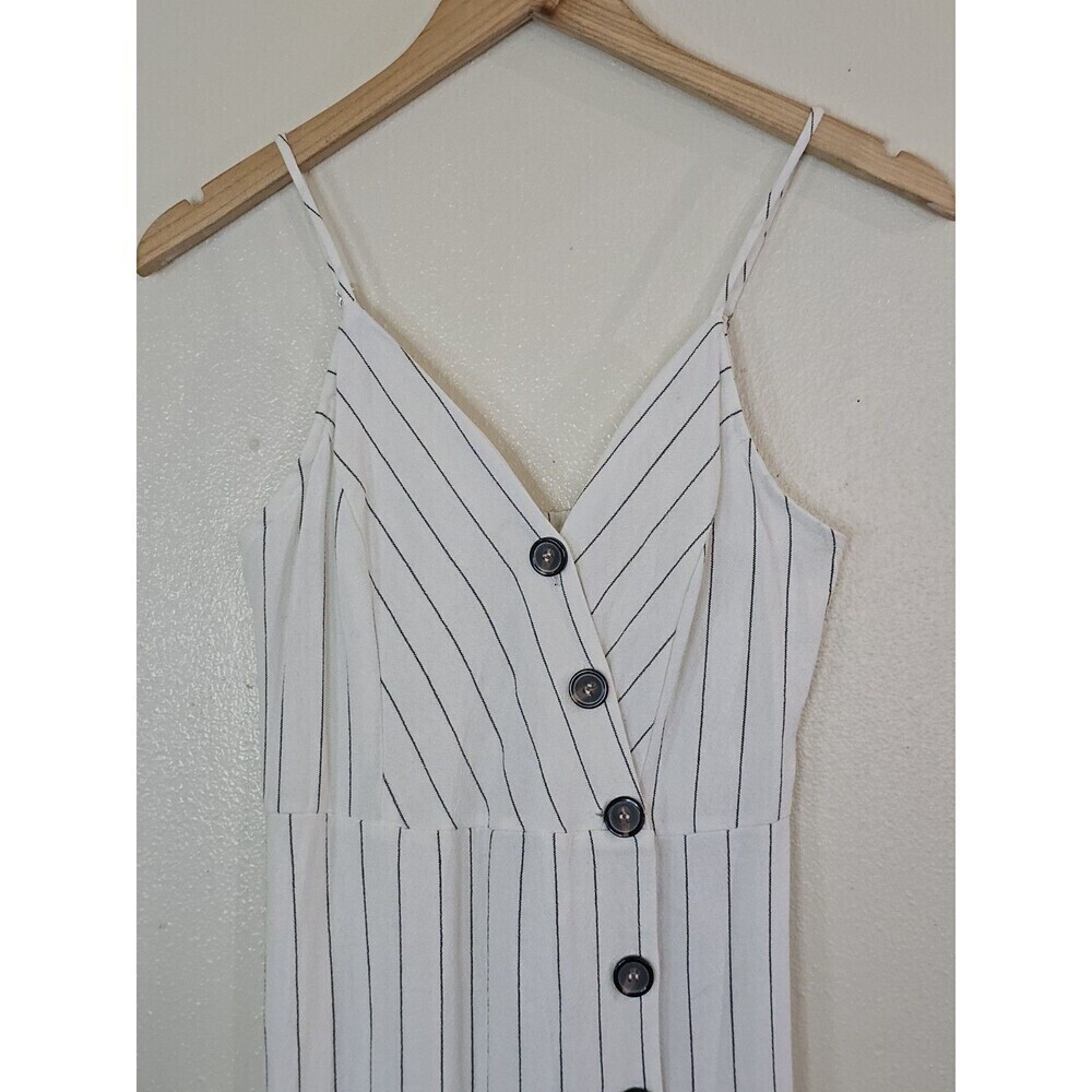 URBAN Romantics White Striped Midi Dress - Picture 2 of 11